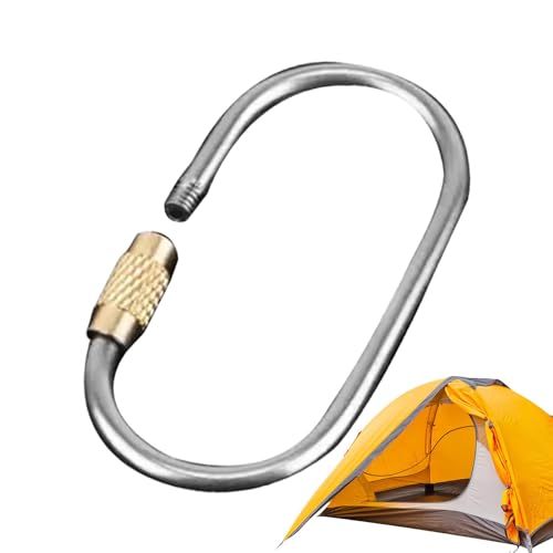 Vllold Titan-Verriegelungskarabiner – Schraubverschluss-Schnalle, Titan-Karibener-Clips, hohe Festigkeit, Schnellverschluss-Schlüsselanhänger für Camping, Outdoor & Indoor von Vllold