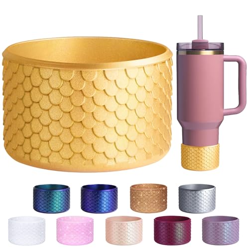 Vmini Meerjungfrau-Silikon-Stiefel für Stanley Cup, 102 ml, 76 ml, 567 ml, hergestellt für HydroJug Traveler 32/1,134 ml & Owala Tumbler 1,2 l, Bodenschutz für Stanley Cup-Zubehör, 1,2 l, 850 ml, Gold Vmini Meerjungfrau-Silikon-Stiefel für Stanley Cup, 102 ml, 76 ml, 567 ml, hergestellt für HydroJug Traveler 32/1,134 ml & Owala Tumbler 1,2 l, Bodenschutz für Stanley Cup-Zubehör, 1,2 l, 850 ml, Gold von Vmini