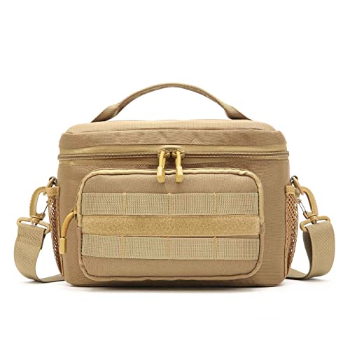 Vmokki Taktische Kühltasche Damen Herren Molle Isolierte Auslaufsichere Lunchtasche für Reise Picknick Arbeit Wandern 11 Liter (Khaki) von Vmokki