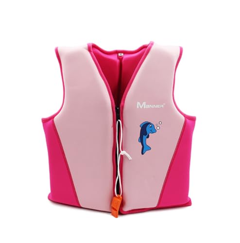 Schwimmweste aus Neopren für Kinder, Schwimmjacke, Bademode für Jungen und Mädchen, zum Schwimmen lernen (Rosa, M (3-6 Jahre)) von Vnnigmn