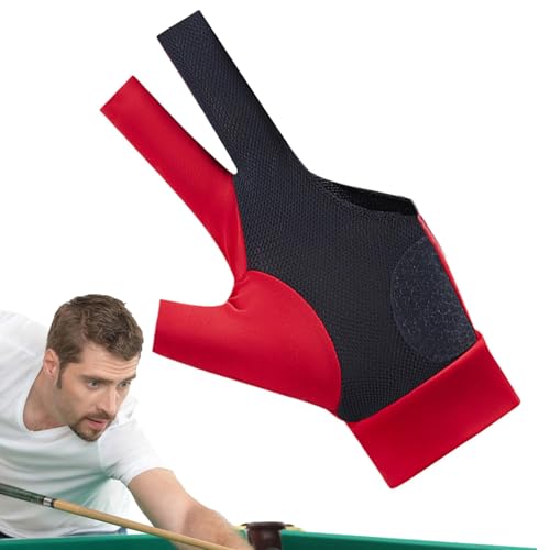 Voihamy Billardhandschuh,Billardhandschuhe für Herren | DREI-Finger-Billard-Queue-Handschuhe,Billard-Handschuh, atmungsaktiv, elastisch, Pool-Queue-Handschuhe für Damen und Herren von Voihamy