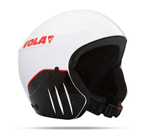 Vola FIS Tech Unisex Erwachsenenhelm, Weiß/Rot, XS (52) von Vola