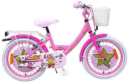 LOL Surprise Kinderfahrrad - Mädchen - 18 Zoll - Pink - 2 Handbremsen von Volare