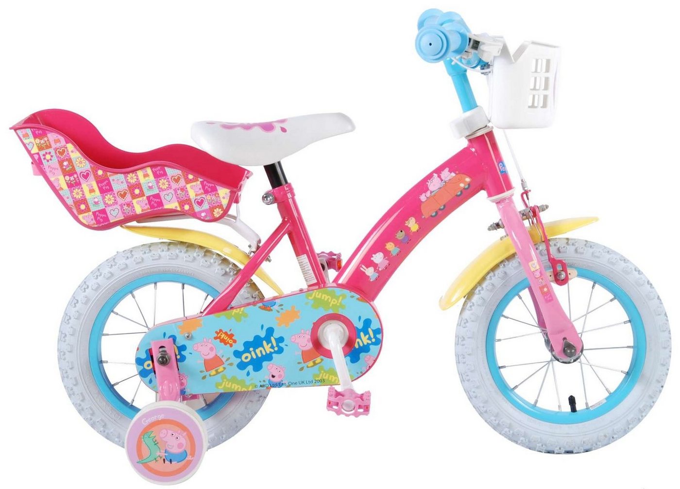 Volare Kinderfahrrad, 1 Gang, ohne Schaltung, Peppa Pig 12 Zoll von Volare