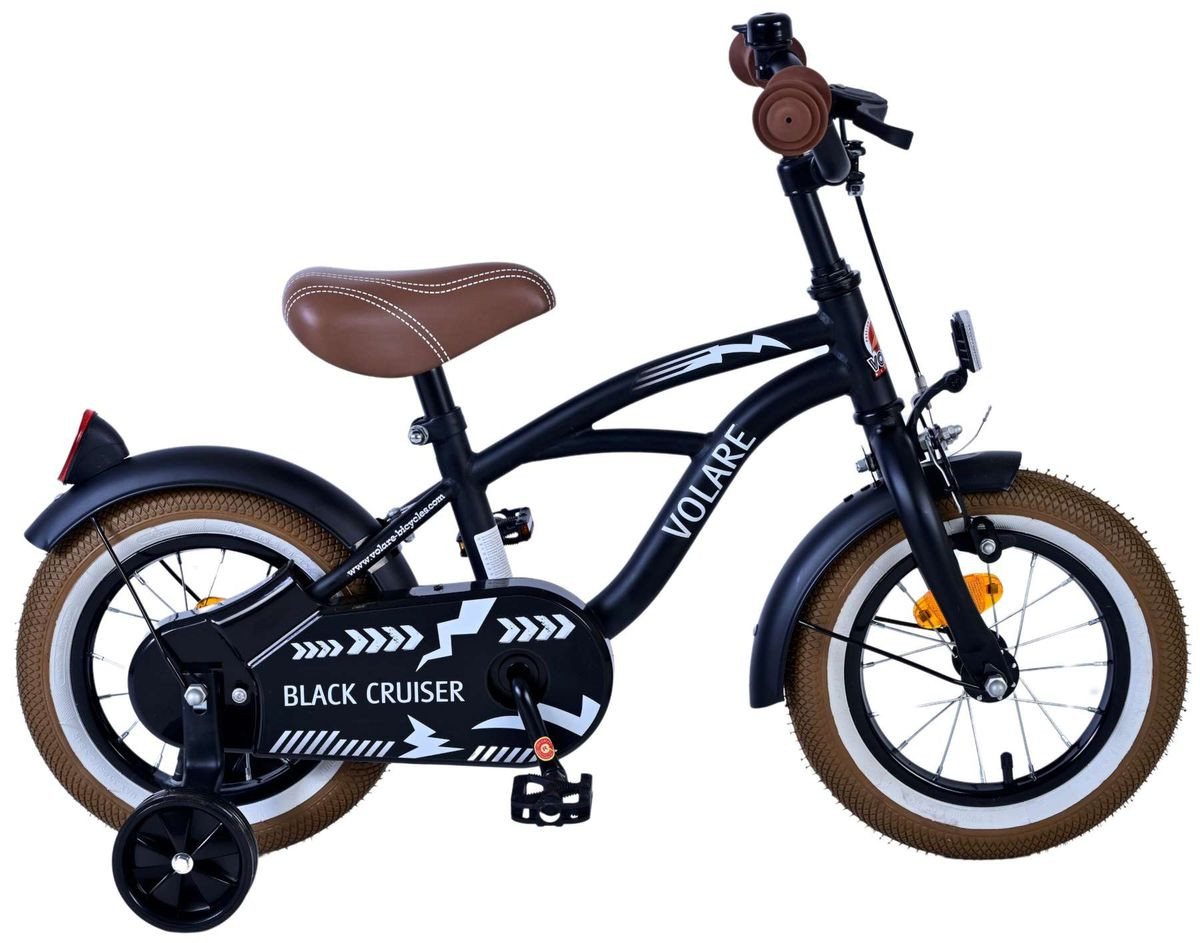 Volare Kinderfahrrad 12 Zoll Kinder Jungen Fahrrad Kinderfahrrad Rad Cruiser Schwarz 21201, 1 Gang, Stützräder Volare Kinderfahrrad 12 Zoll Kinder Jungen Fahrrad Kinderfahrrad Rad Cruiser Schwarz 21201, 1 Gang, Stützräder von Volare