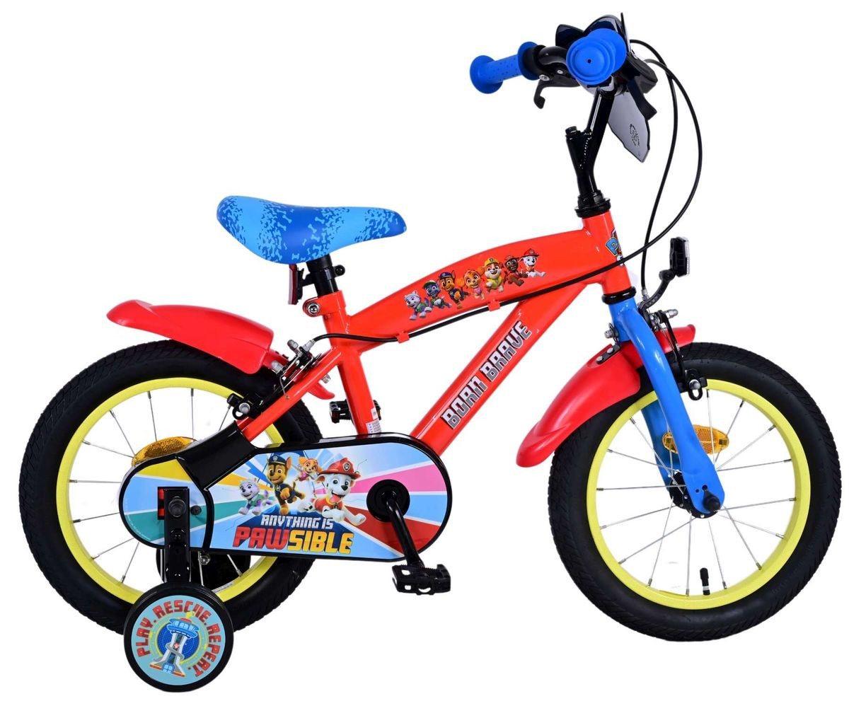 Volare Kinderfahrrad 14 Zoll Kinder Jungen Fahrrad Rad Bike Kinderrad Paw Patrol Rot 21510, 1 Gang, Stützräder Volare Kinderfahrrad 14 Zoll Kinder Jungen Fahrrad Rad Bike Kinderrad Paw Patrol Rot 21510, 1 Gang, Stützräder von Volare