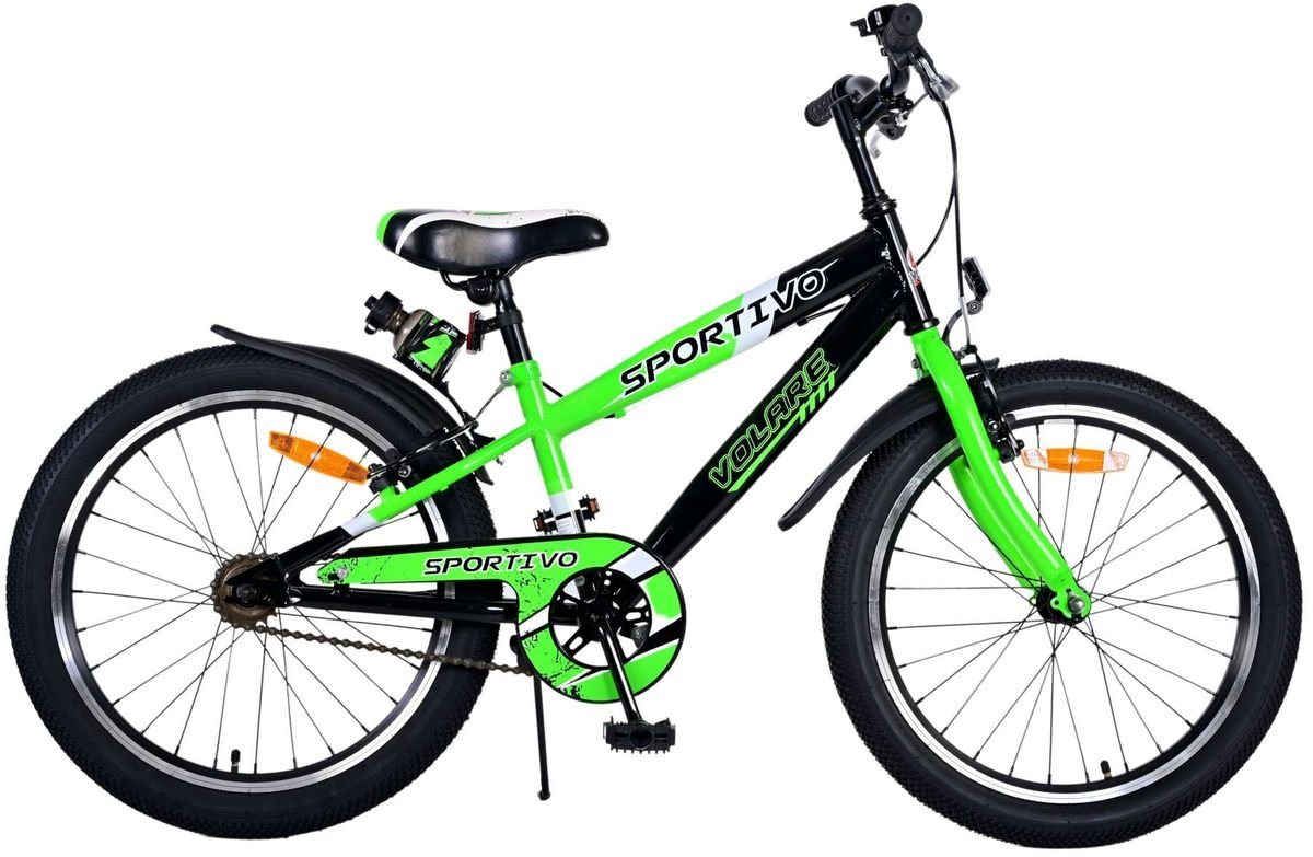 Volare Kinderfahrrad 20 Zoll Kinder Jungen Fahrrad Kinderfahrrad Rad Sportivo Grün 22115, 1 Gang, Seitenständer, Schutzbleche, Trinkflasche, Klingel Volare Kinderfahrrad 20 Zoll Kinder Jungen Fahrrad Kinderfahrrad Rad Sportivo Grün 22115, 1 Gang, Seitenständer, Schutzbleche, Trinkflasche, Klingel von Volare