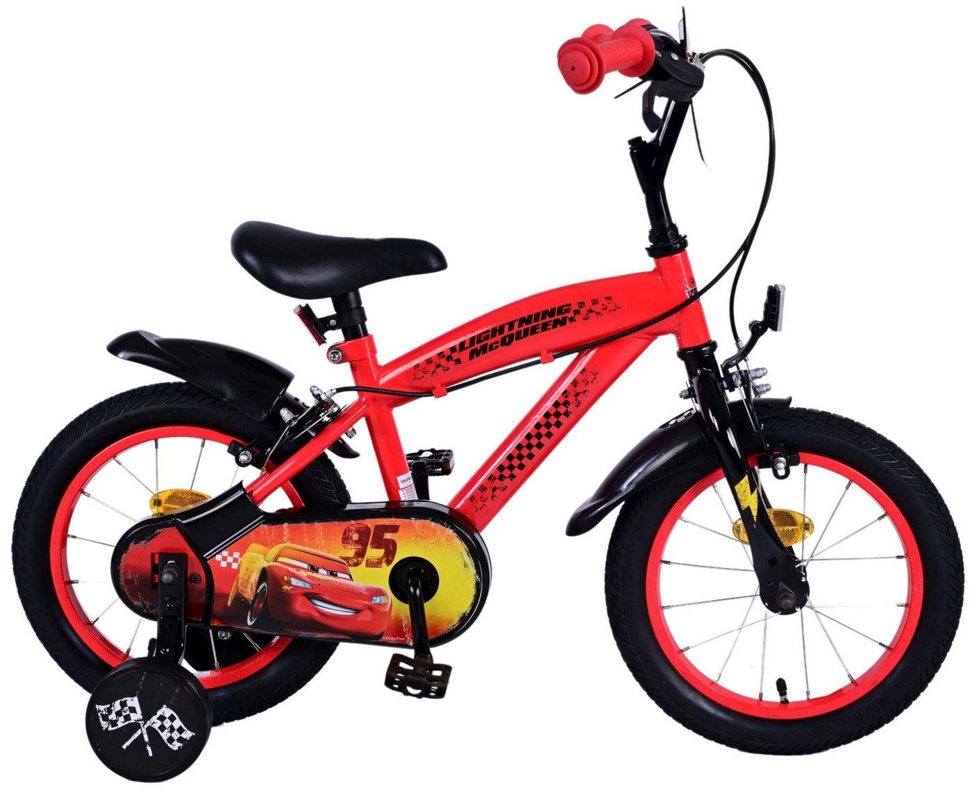 Volare Kinderfahrrad Disney Cars - Jungen - 12, 14 oder 16 Zoll - Rot - Zwei Handbremsen Volare Kinderfahrrad Disney Cars - Jungen - 12, 14 oder 16 Zoll - Rot - Zwei Handbremsen von Volare