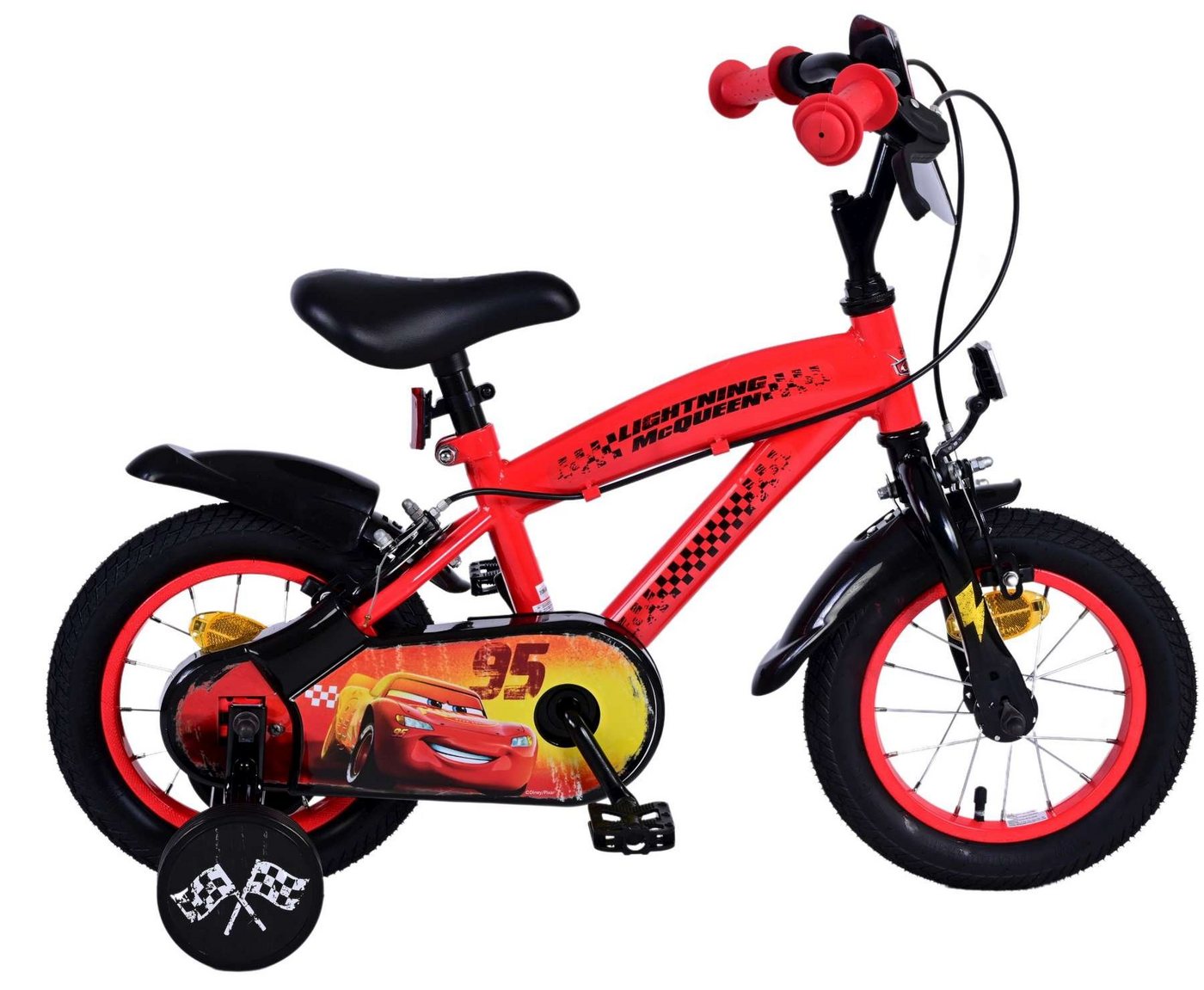 Volare Kinderfahrrad Disney Cars - Jungen - 12, 14 oder 16 Zoll - Rot - Zwei Handbremsen Volare Kinderfahrrad Disney Cars - Jungen - 12, 14 oder 16 Zoll - Rot - Zwei Handbremsen von Volare
