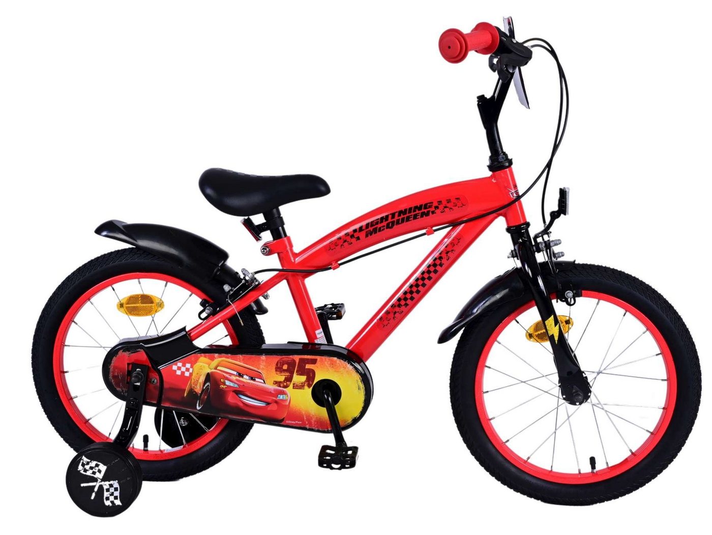 Volare Kinderfahrrad Disney Cars - Jungen - 12, 14 oder 16 Zoll - Rot - Zwei Handbremsen Volare Kinderfahrrad Disney Cars - Jungen - 12, 14 oder 16 Zoll - Rot - Zwei Handbremsen von Volare
