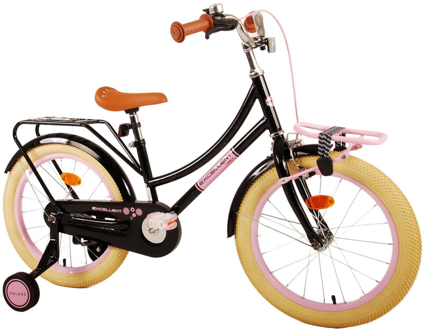 Volare Kinderfahrrad Excellent - Mädchen - 16 oder 18 Zoll- bis 60kg - 95% zusammengebaut, Rücktrittbremse, 3 - 7 Jahre, Luftbereifung Volare Kinderfahrrad Excellent - Mädchen - 16 oder 18 Zoll- bis 60kg - 95% zusammengebaut, Rücktrittbremse, 3 - 7 Jahre, Luftbereifung von Volare