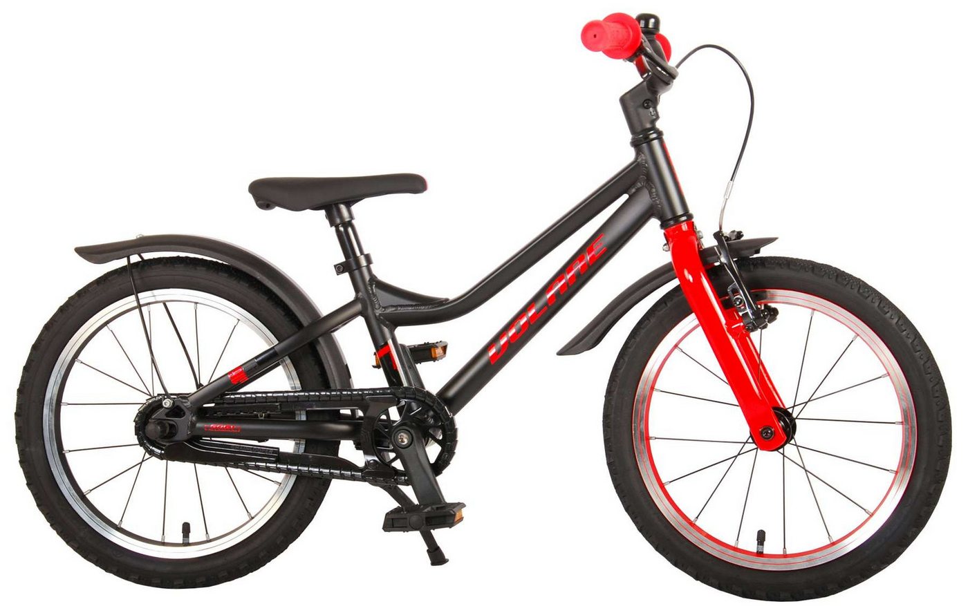 Volare Kinderfahrrad Kinderfahrrad Blaster Fahrrad für Jungen 16 Zoll Kinderrad Schwarz/Rot von Volare