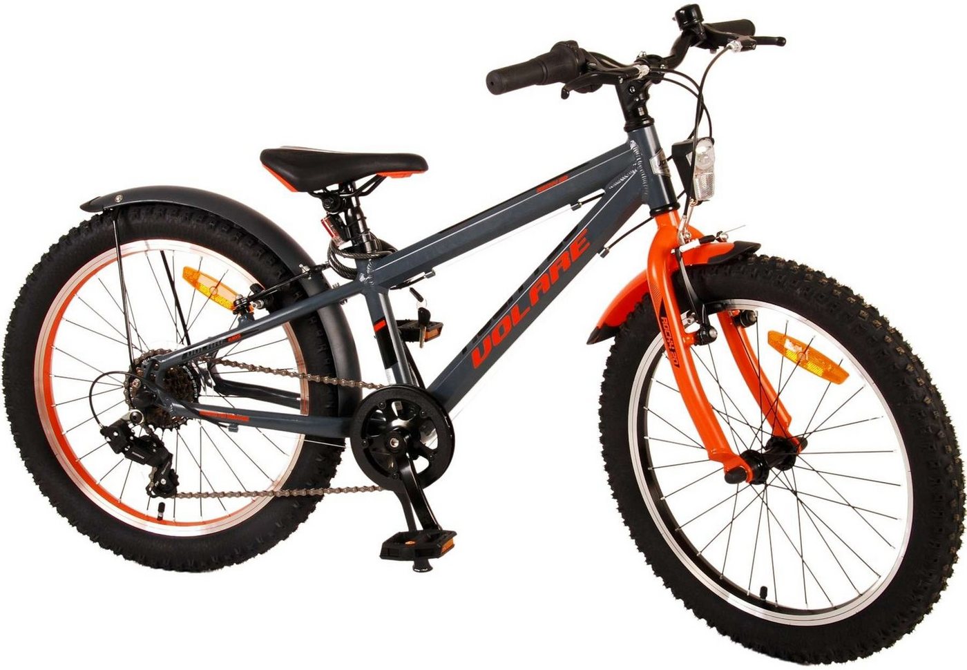 Volare Kinderfahrrad Rocky - 20 Zoll - Schwarz/Blau bzw. Grau/Orange - 85% fertig Prime, 6 Gänge, Fat Tires, bis 115 kg, Altersempfehlung: 6 - 8 Jahre Volare Kinderfahrrad Rocky - 20 Zoll - Schwarz/Blau bzw. Grau/Orange - 85% fertig Prime, 6 Gänge, Fat Tires, bis 115 kg, Altersempfehlung: 6 - 8 Jahre von Volare