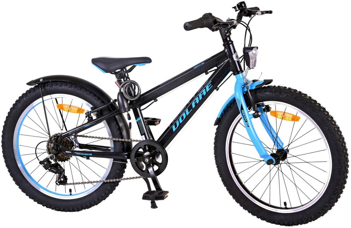 Volare Kinderfahrrad Rocky - 20 Zoll - Schwarz/Blau bzw. Grau/Orange - 85% fertig Prime, 6 Gänge, Fat Tires, bis 115 kg, Altersempfehlung: 6 - 8 Jahre Volare Kinderfahrrad Rocky - 20 Zoll - Schwarz/Blau bzw. Grau/Orange - 85% fertig Prime, 6 Gänge, Fat Tires, bis 115 kg, Altersempfehlung: 6 - 8 Jahre von Volare