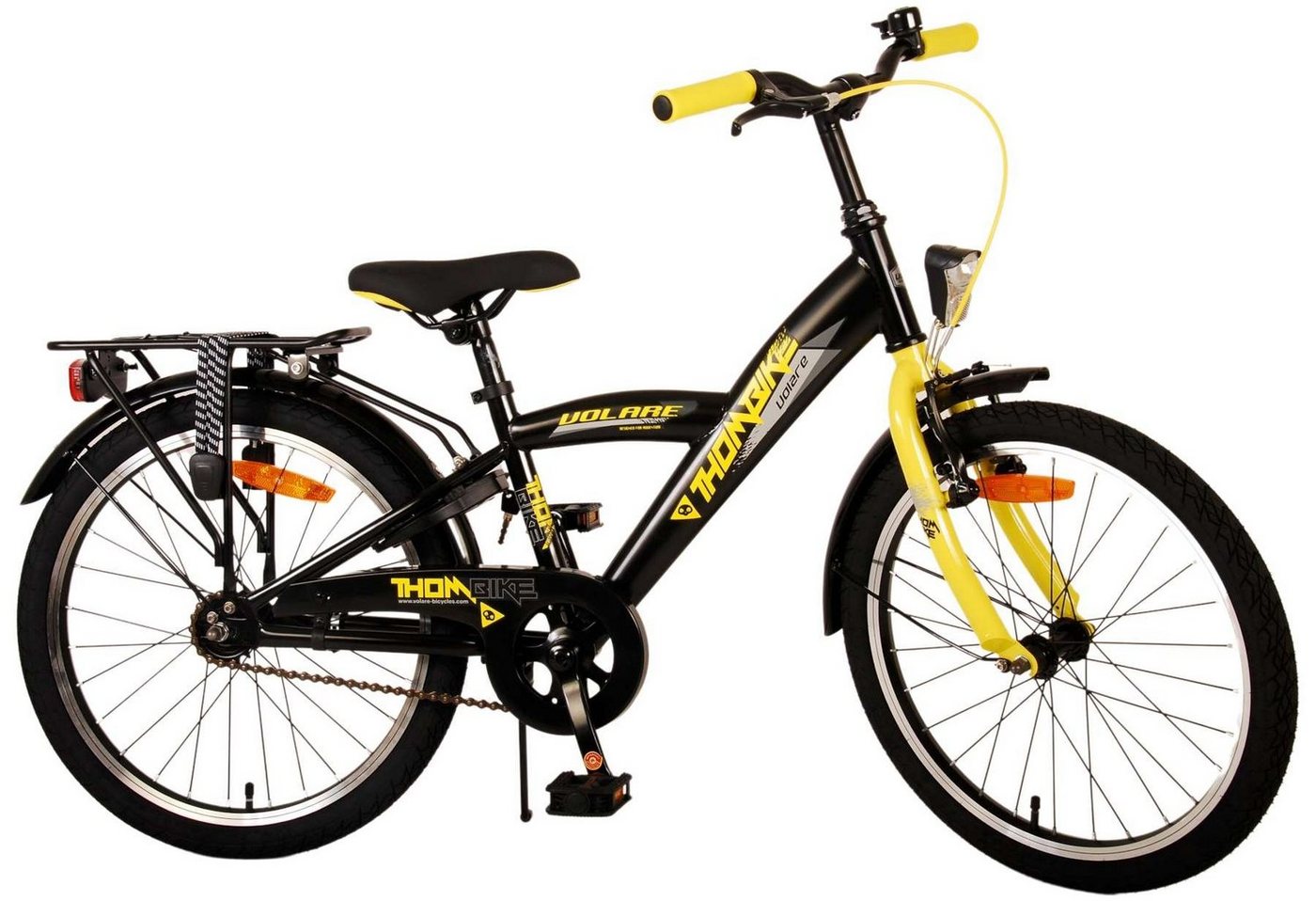 Volare Kinderfahrrad Thombike - 20,24 oder 26 Zoll - verschiedene Farben - Zweihandbremsen, bis 60 kg, 85% zusammengebaut, 20, 24 oder 26 Zoll, 6 - 12 Jahre von Volare