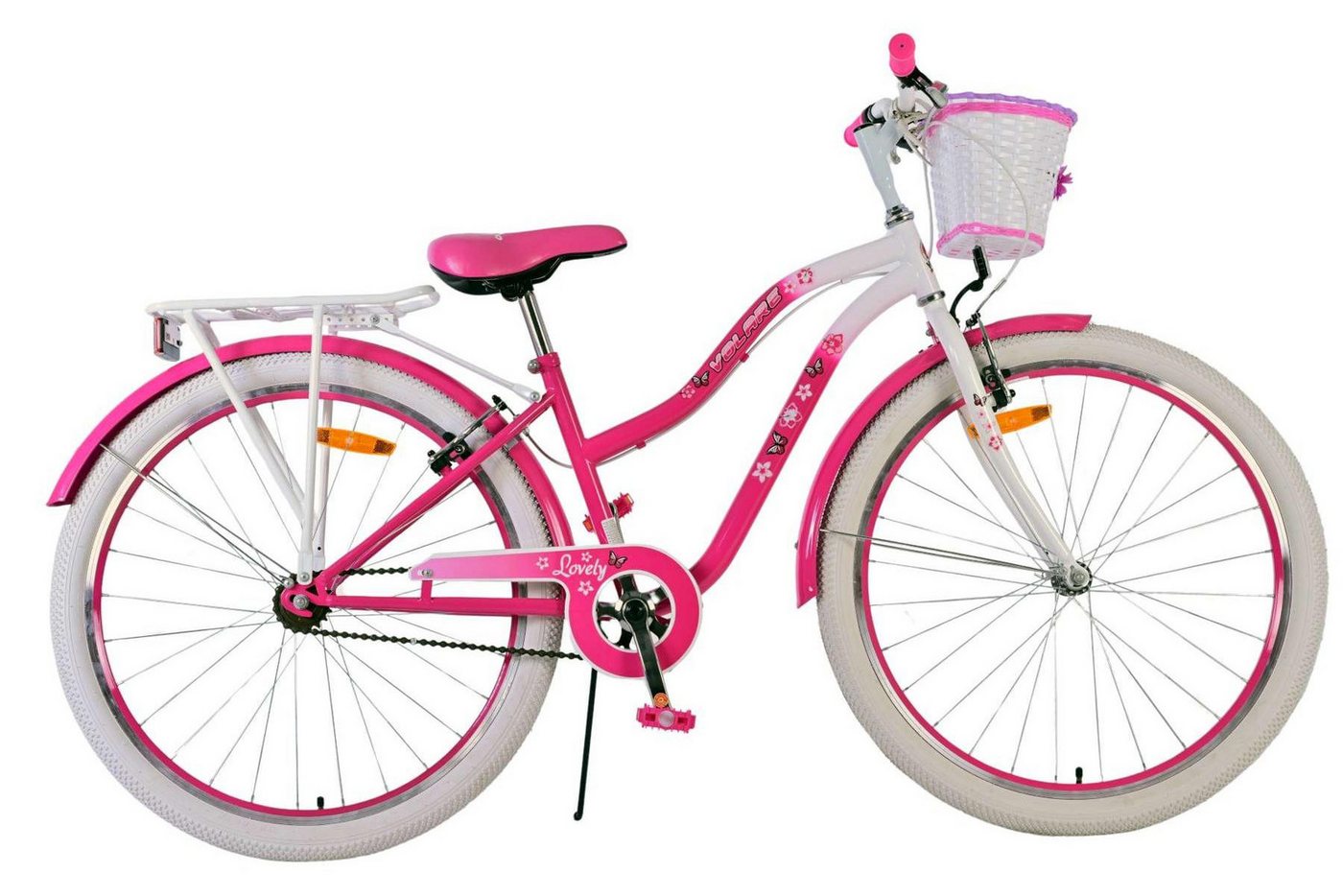 Volare Kinderfahrrad Volare Lovely Kinderfahrrad für Mädchen - 26 Zoll in Rosa, Zwei Handbremsen, höhenverstellbarer Sattel und Lenker Volare Kinderfahrrad Volare Lovely Kinderfahrrad für Mädchen - 26 Zoll in Rosa, Zwei Handbremsen, höhenverstellbarer Sattel und Lenker von Volare