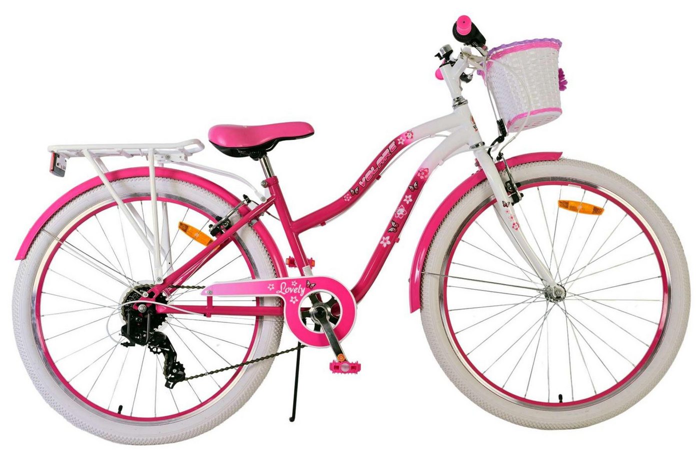 Volare Kinderfahrrad Volare Lovely Kinderfahrrad für Mädchen - 26 Zoll in Rosa mit 7 Gängen, Das Fahrrad hat zwei Handbremsen, aber keine Rücktrittbremse Volare Kinderfahrrad Volare Lovely Kinderfahrrad für Mädchen - 26 Zoll in Rosa mit 7 Gängen, Das Fahrrad hat zwei Handbremsen, aber keine Rücktrittbremse von Volare