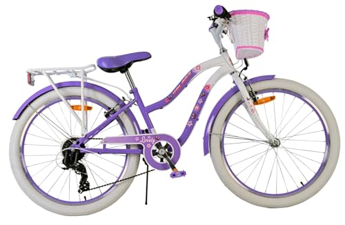 Volare Lovely Kinderfahrrad - Mädchen - 24 Zoll - Lila - 7 Gänge Volare Lovely Kinderfahrrad - Mädchen - 24 Zoll - Lila - 7 Gänge von Volare