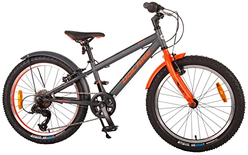 Volare Rocky Kinderfahrrad - 20 Zoll - Grau Orange - 95% fertig - 6 Speed - Prime Collection von Volare