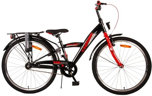 Volare Thombike Kinderfahrrad - Jungen - 24 Zoll - Schwarz Rot von Volare