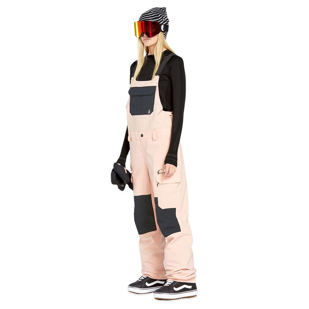 Volcom Creston 3d Stretch Bib Race Suit Rosa L Frau von Volcom