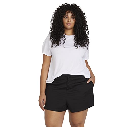 Volcom Frochickie Damen Chino-Shorts, 7,6 cm, Normale Größe und Übergrößen, Schwarz, 26 Volcom Frochickie Damen Chino-Shorts, 7,6 cm, Normale Größe und Übergrößen, Schwarz, 26 von Volcom
