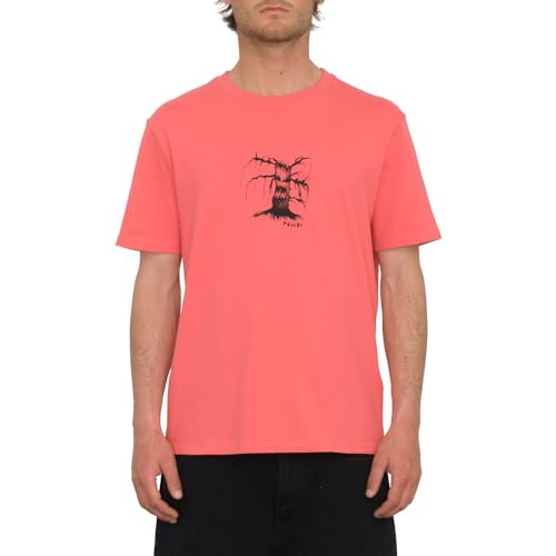 Volcom Issam Night Lse Washed Ruby Herren-T-Shirt – Größe XL – Rot von Volcom