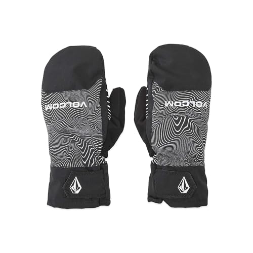 Volcom Nyle Isolierter Pipe and Park Winter-Snowboard-Handschuh für Herren, Black Print S5, Large von Volcom