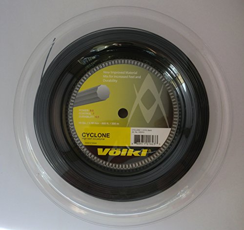 VOLKL Cyclone 19/1,10 mm Tennis Saite 200 m Spule, Schwarz VOLKL Cyclone 19/1,10 mm Tennis Saite 200 m Spule, Schwarz von Volkl