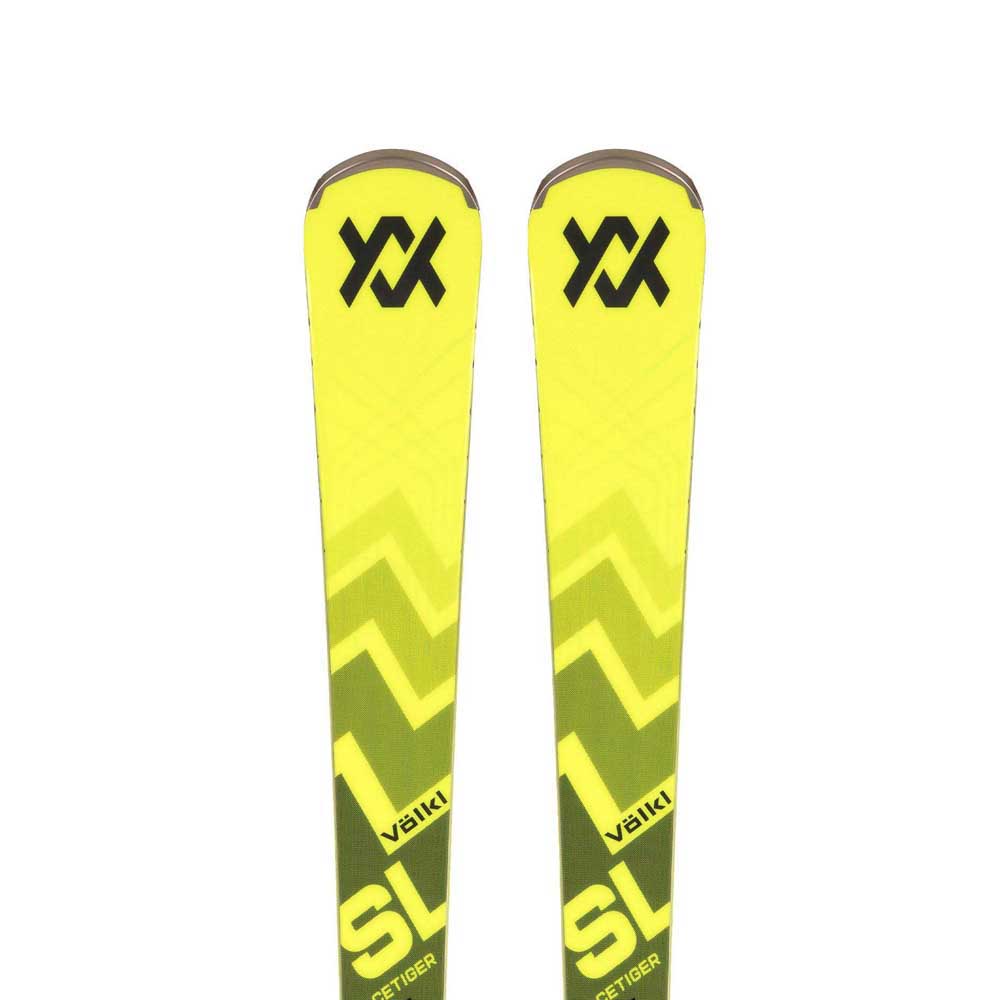 Volkl Racetiger Sl+rmotion3 12 Gw Alpine Skis Pack Gelb 165 von Volkl