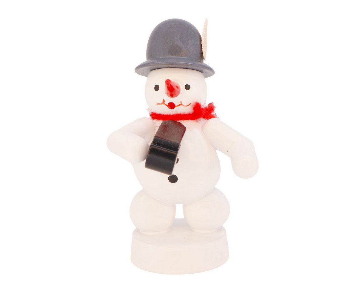 Volkskunst Zenker Weihnachtsfigur Schneemnann mit Trillerpfeife, Echt Erzgebirge - Holzkunst mit Herz Volkskunst Zenker Weihnachtsfigur Schneemnann mit Trillerpfeife, Echt Erzgebirge - Holzkunst mit Herz von Volkskunst Zenker