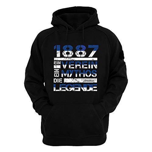 Volkspark Hamburg Streetwear Herren Hoodie 1887-Ein Verein-EIN Mythos-Die Legende (schwarz, 3XL) von Volkspark Hamburg Streetwear