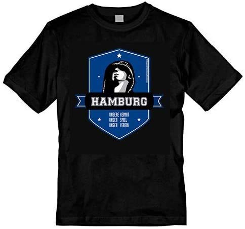 Herren Shirt Unser Hamburg.. (Schwarz, 3XL) von Volkspark Hamburg Streetwear