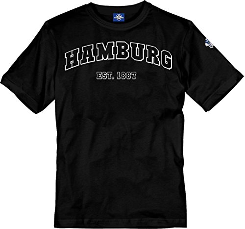 T-Shirt Hamburg est. 1887 (schwarz, L) von Volkspark Hamburg Streetwear