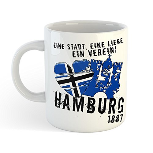 Volkspark Hamburg Streetwear Tasse Eine Stadt-Eine Liebe-EIN Verein (Weiss) von Volkspark Hamburg Streetwear