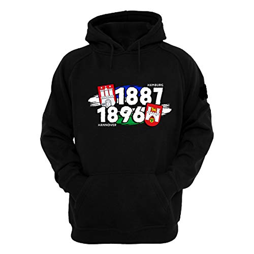 Volkspark Hamburg Hoodie Pullover Hamburg-Hannover Schwarz 5XL Volkspark Hamburg Hoodie Pullover Hamburg-Hannover Schwarz 5XL von Volkspark Hamburg Streetwear