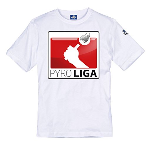 Volkspark Hamburg Streetwear Herren Shirt Pyro Liga Weiß M von Volkspark Hamburg Streetwear