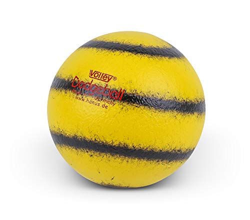 Volley Dodgeball - 160 mm - 105 Gramm - Gelb - Schwarz- mit Elefantenhaut Volley Dodgeball - 160 mm - 105 Gramm - Gelb - Schwarz- mit Elefantenhaut von Volley