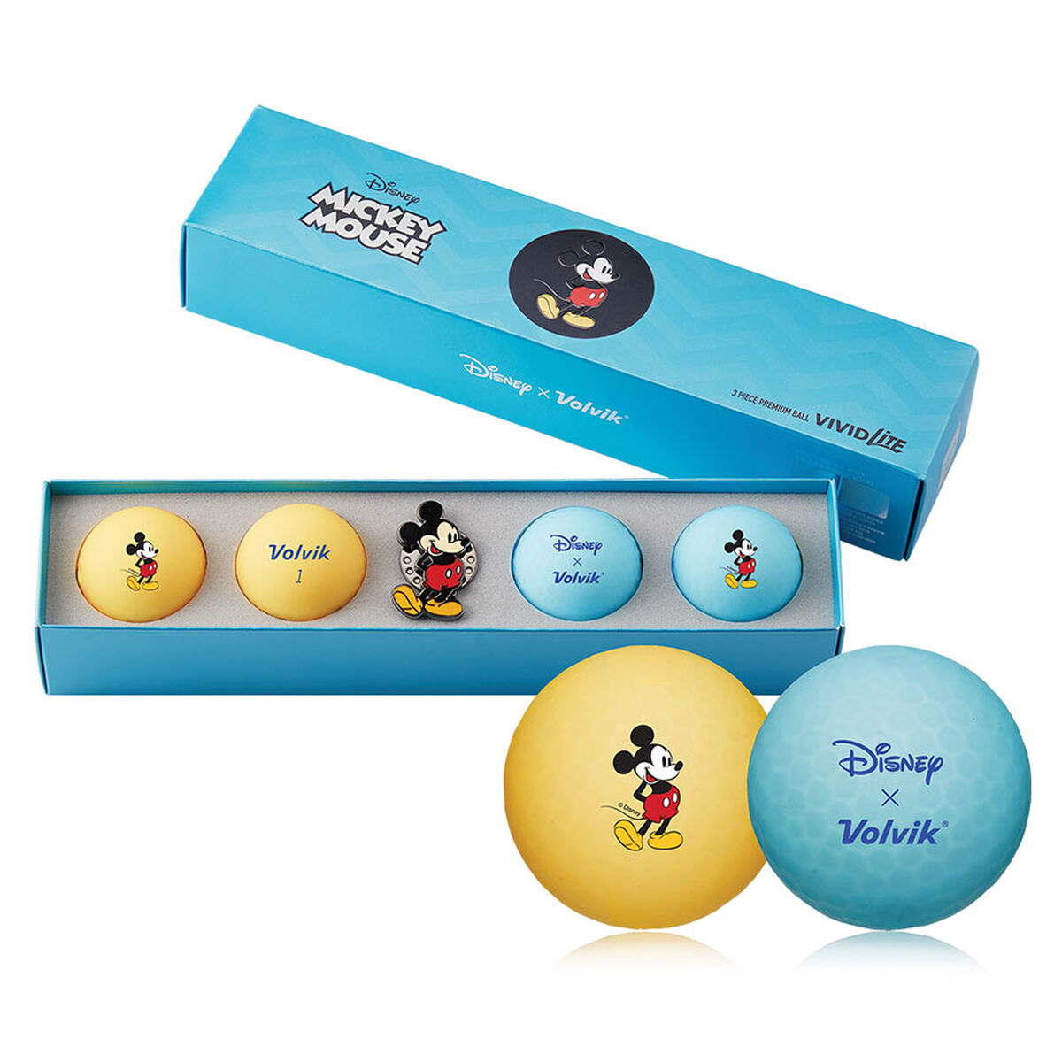 Volvik Vivid Lite Disney 4 Golf Ball Pack, Mens, Mickey mouse | American Golf von Volvik
