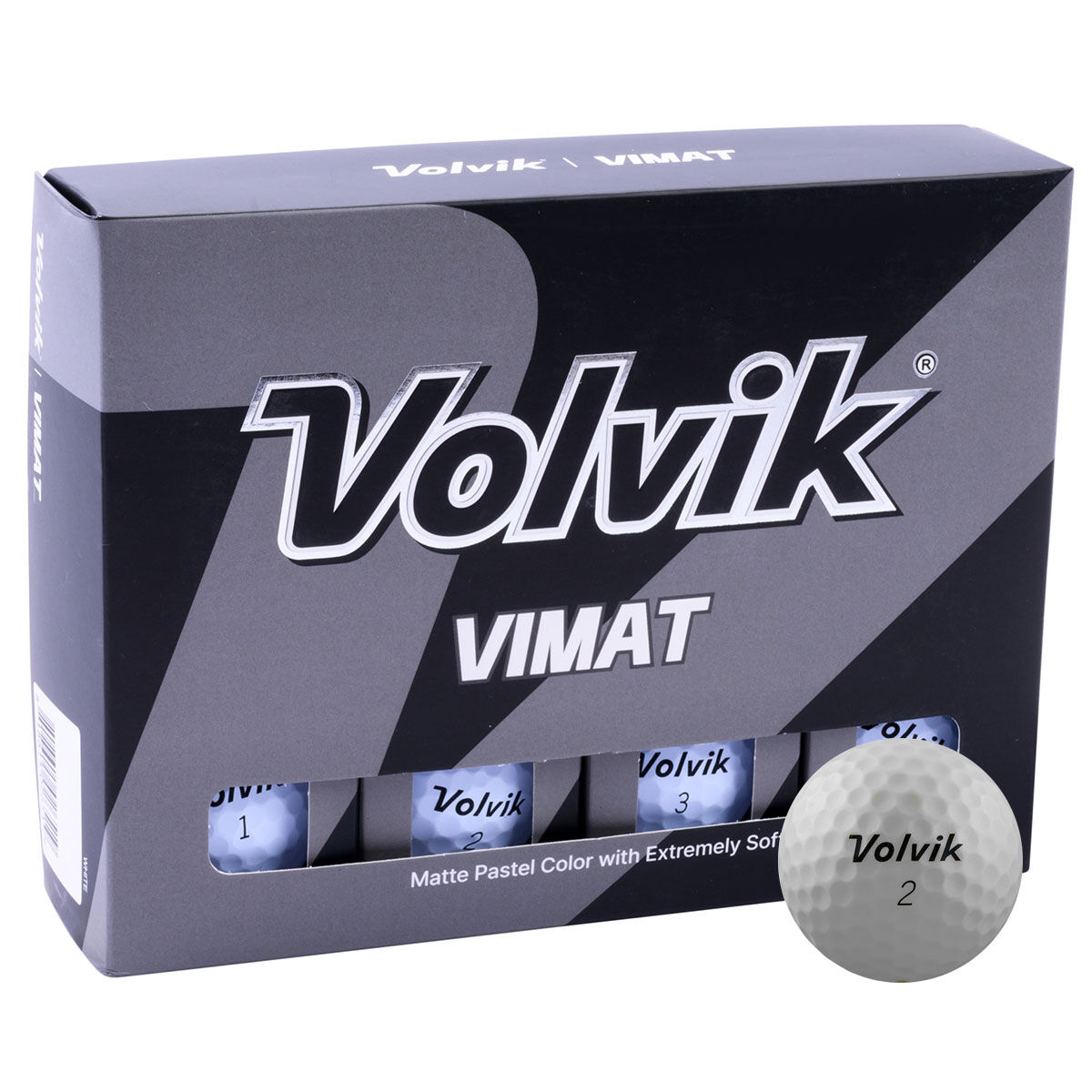 Volvik White Dimple ViMat 12 Golf Ball Pack | American Golf, One Size von Volvik