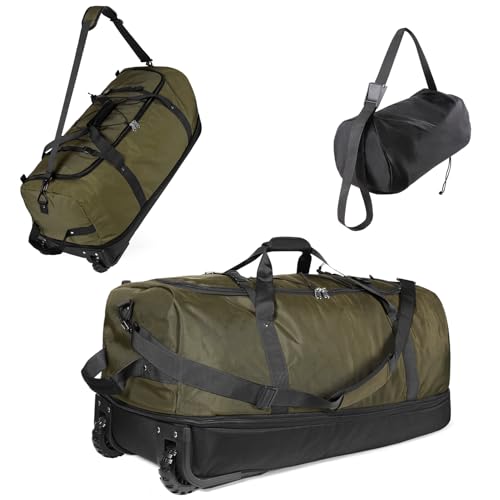 Vomgomfom 32“ Soft-Sided Zusammenklappbar Reisetasche auf Rädern, 110L erweiterbar 140L Rollende Sporttasche mit Passender Aufbewahrungstasche, Armeegrün Vomgomfom 32“ Soft-Sided Zusammenklappbar Reisetasche auf Rädern, 110L erweiterbar 140L Rollende Sporttasche mit Passender Aufbewahrungstasche, Armeegrün von Vomgomfom