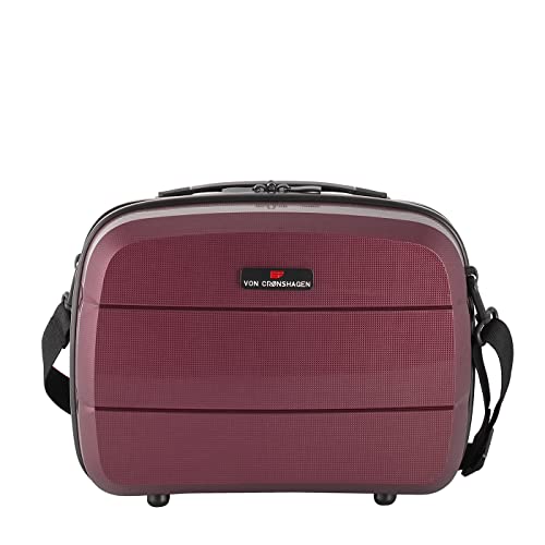 Von Cronshagen Kosmetikkoffer Balto | Beautycase zum Aufstecken | passend für Reisetrolley Balto | praktische Fächer innen | schließt mit Reißverschluss (Merlot) von Von Cronshagen