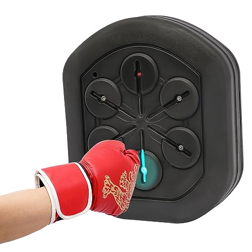 VonVVer Music Boxing Machine mit LED Licht - Wall Mounted Box Maschine 1 Paar Boxhandschuhen 2 Modi Smart Music Boxing Machine Boxmaschine mit Musik elektronisches Boxgerät für Kinder und Erwachsene von VonVVer