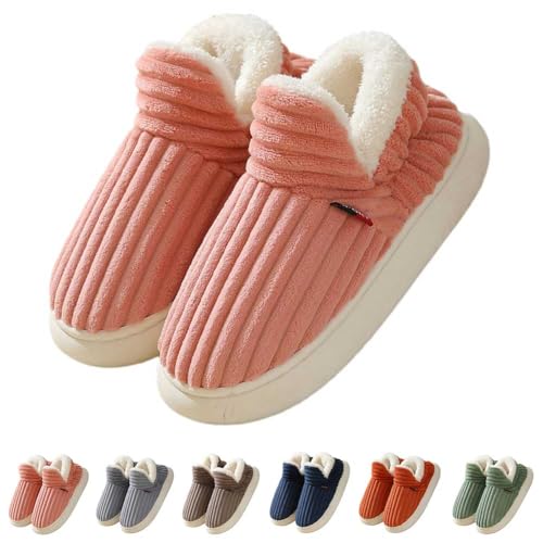 2025 New Pluffi Slipper Booties,Pluffi Cozy Stylish Slipper,Faux Fur Lined Warm Thick-Soled Plush Slides Men Women (Pink,7.5-8 Women/6.5-7 Men) von Vopetroy