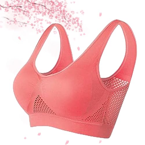 Feelamused Liftup Air Bra, Breathable Cool Liftup Air Bra, Sports Bras for Women (Red,4X-Large) von Vopetroy