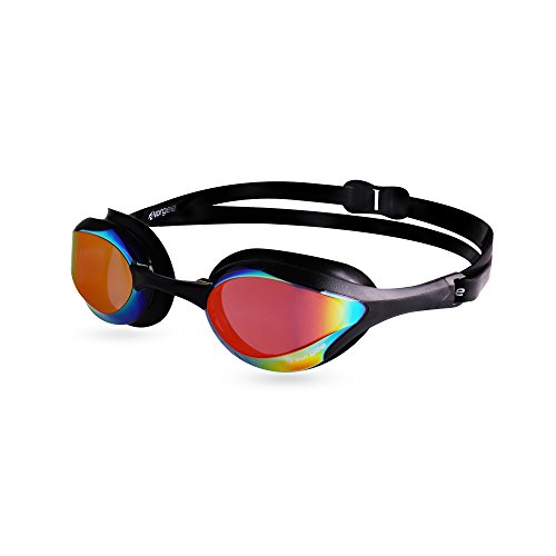 Vorgee Stealth MkII Schwimmbrille mit verspiegelten Gläsern, Regenbogenfarben von Vorgee