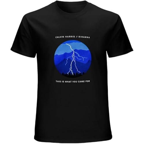 Unisex-T-Shirt aus Baumwolle in Übergröße Calvin Harris This is What You Came Schwarzes Kurzarm-T-Shirt mit Rundhalsausschnitt Streetwear für Männer und Frauen-Black1||XS von Voulkco