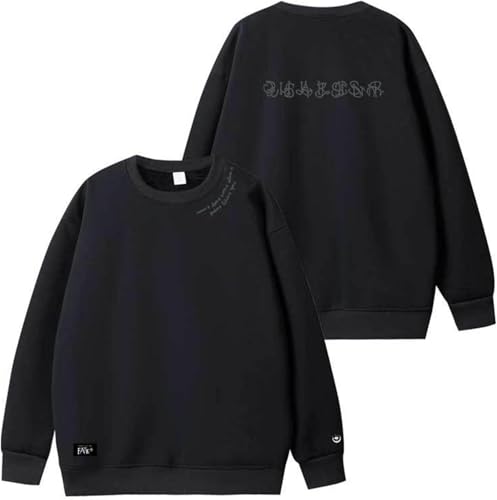 Voulkco EN 2024 Concert Fate World Tour Unisex Sweatshirt Kapuzenpulli mit Reißverschluss Herren Damen Rundhalsausschnitt Harajuku Sweatshirt Fan Casual Streetwear-Black||XS von Voulkco