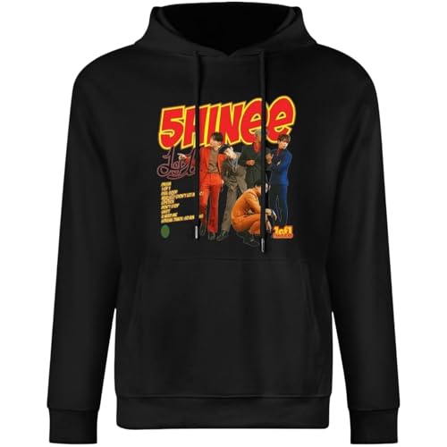 Voulkco Herren Kapuzenpullover shin-ee-1of1 Gemusterter Pullover Lose Mode Kapuzen-Sweatshirt Unisex Street Herbst und Winter Langarm Kleidung-XS von Voulkco