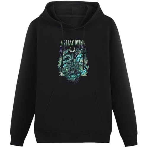 Voulkco Herren Kapuzensweatshirt As I Lay Dying Birds Merch Kapuzensweatshirt Retro Casual Baumwolle Pullover Damen Streetwear Unisex übergroße langärmelige Kleidung-Black1||XS von Voulkco